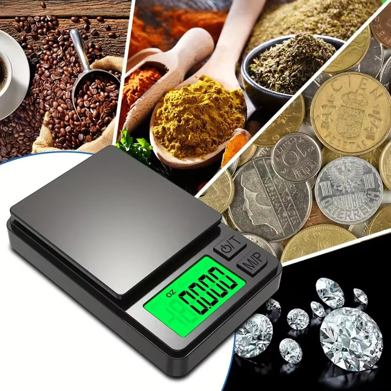 Precision Pocket Scale 1000G X 0.1G - Digital Gram Food Jewelry Ounces/Grains Scale with Backlit LCD - Mini Scale for Travel