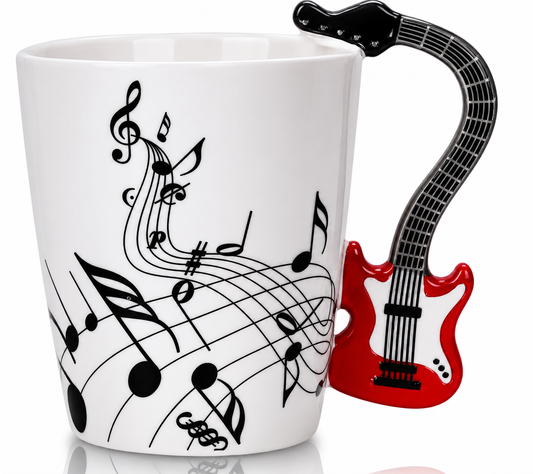 12.9 Oz Guitar Ceramic Coffee Mug